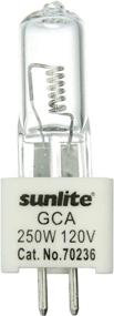 img 2 attached to 💡 250W Bi-Pin Stage and Studio T3.5 Bulb - Sunlite GCA 120V/CL/G5.3, 250-watt, 120-volt, Clear