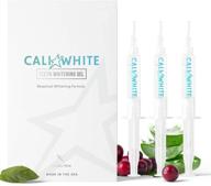🦷 cali white natural teeth whitening gel refills - zero peroxide, vegan, organic whitener, made in usa - 3x 5ml syringes, sensitive smile formula, use with uv or led light & trays logo