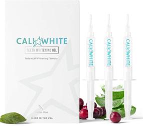 img 2 attached to 🦷 Cali White Natural Teeth Whitening Gel Refills - Zero Peroxide, Vegan, Organic Whitener, Made in USA - 3X 5mL Syringes, Sensitive Smile Formula, Use with UV or LED Light & Trays