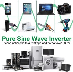 img 2 attached to 🔌 aeliussine 500W Power Inverter: High-Quality Pure Sine Wave Converter for Car, RV, Boat, Solar Power System