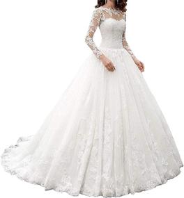 img 4 attached to Wedding Dresses Appliques Bridal Formal Women's Clothing in Dresses