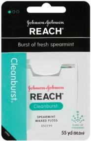 img 2 attached to Reach Clean Burst Dental Floss 🦷 - Waxed Cleanburst - 55 Yard (4-Pack)