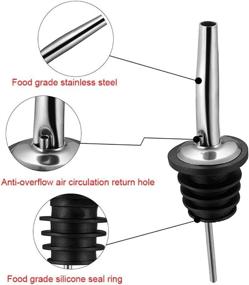 img 2 attached to 🍷 Pour Spouts for Wine, Liquor, Oil: Reusable Aerator Bottle Pourers for Alcohol and Liquor Bottles