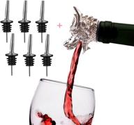 🍷 pour spouts for wine, liquor, oil: reusable aerator bottle pourers for alcohol and liquor bottles логотип