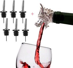 img 4 attached to 🍷 Pour Spouts for Wine, Liquor, Oil: Reusable Aerator Bottle Pourers for Alcohol and Liquor Bottles