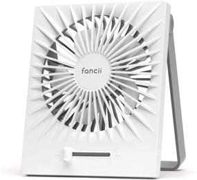 img 4 attached to Fancii Brise: Rechargeable USB Table Fan with Turbo Airflow - Perfect for Office or Travel