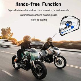 img 1 attached to 🏍️ Bluetooth-гарнитура для мотоциклетных шлемов Geva - беспроводные наушники Bluetooth 5.0 с ультратонким дизайном, автоматическим ответом, 8-часовым временем проигрывания и качественной звуковой системой