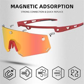 img 3 attached to 🚴 ROCKBROS Polarized Cycling Glasses with Interchangeable Lens for Men and Women - Perfect for Outdoor Sports