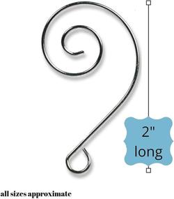 img 2 attached to 🎄 Bulk Set of 100 Shiny Silver Chrome Christmas Ornament Hooks - Decorative Swirl Scroll Design - Approx 2 Inches Long - BANBERRY DESIGNS