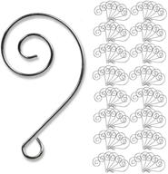 🎄 bulk set of 100 shiny silver chrome christmas ornament hooks - decorative swirl scroll design - approx 2 inches long - banberry designs логотип