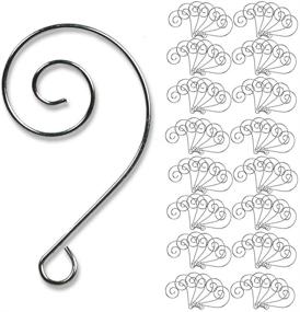 img 4 attached to 🎄 Bulk Set of 100 Shiny Silver Chrome Christmas Ornament Hooks - Decorative Swirl Scroll Design - Approx 2 Inches Long - BANBERRY DESIGNS