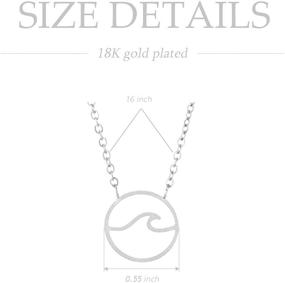 img 1 attached to 🌊 VAttract Wave Pendant Necklace: Captivating Ocean Jewelry for Women and Teen Girls