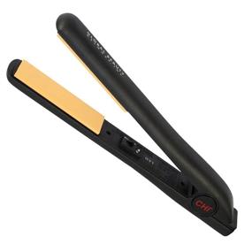 img 4 attached to 💇 Black Professional Salon Model Hair Straightener - CHI Original Ceramic Flat Iron with 1" Plates and Heat Protection Pad