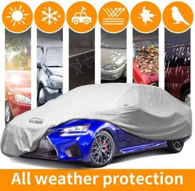 img 3 attached to 🚗 Protect Your Vehicle with XCAR Car Cover: Breathable Dust Prevention for Sedan and Hatchback - Fits Up to 200 Inch Length