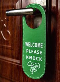 img 2 attached to Enhance Customer Service with Disturb Hanger Sign and Welcome Leather Business