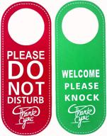 enhance customer service with disturb hanger sign and welcome leather business logo