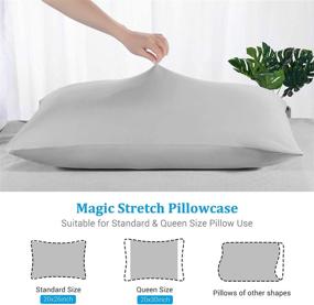 img 1 attached to 🌬️ Avolare 2 Pack Cooling Pillow Cases - Stay Cool in Summer with Arc-Chill Q-max&gt;0.5 Stretch Fabric - Soft Silky Pillowcases for Hair, Skin, and Hot Sleepers - Gray