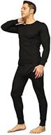 🔥 cozy and warm: fleece-lined men's soft thermal underwear long johns sets logo