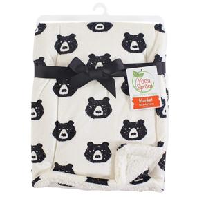 img 1 attached to 🐻 Yoga Sprout Unisex Baby Mink and Sherpa Plush Blanket: Bear Design, One Size - Cozy Comfort for Your Little One!