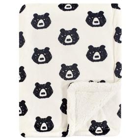 img 2 attached to 🐻 Yoga Sprout Unisex Baby Mink and Sherpa Plush Blanket: Bear Design, One Size - Cozy Comfort for Your Little One!