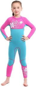 img 1 attached to 🌊 SLINX Kids Girls 3mm Neoprene Wetsuit: Ultimate UV Protection & Thermal Swimsuit for Age 2-11 Years