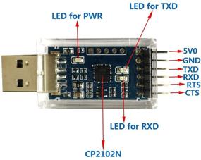 img 2 attached to DSD TECH USB к последовательному адаптеру TTL с чипом CP2102 - 🔌 Совместим с Windows 7, 8, 10, Linux, Mac OS X (2 штуки)