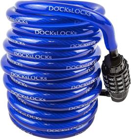 img 4 attached to 🔒 DocksLocks Weatherproof Coiled Security Cable with Resettable Combination Lock (5ft, 10ft, 15ft, 20ft, or 25ft): Anti-Theft Cable