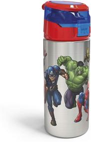 img 4 attached to 🔥 Zak Designs Marvel Comics 19.5oz Stainless Steel Water Bottle with Flip Lid - Leak-Proof & Durable, Ideal for Outdoor Sports, BPA Free - Avengers Edition