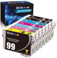 e-z ink (tm) remanufactured ink cartridge replacement for epson 98 99 t098 t099 - 7 pack (2 black, 1 cyan, 1 magenta, 1 yellow, 1 light cyan, 1 light magenta) - compatible with artisan 700 710 725 730 810 835 837 logo