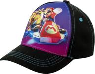 nintendo boys super mario cotton baseball cap - size 4-7: level up your style with this gamer-inspired hat! logo