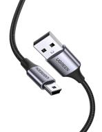 🔌 кабель ugreen mini usb: 6ft нейлоновый оплёт зарядный кабель для gopro, контроллера ps3, mp3-плеера, gps-приёмника и других устройств логотип