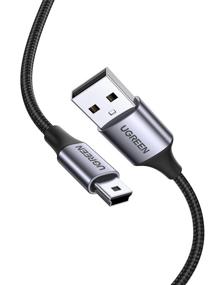 img 4 attached to 🔌 Кабель UGREEN Mini USB: 6FT Нейлоновый оплёт Зарядный кабель для GoPro, контроллера PS3, MP3-плеера, GPS-приёмника и других устройств