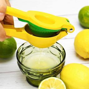 img 1 attached to Lemon and Lime Squeezer - High-Quality Metal Hand Press Juicer for Citrus Fruits, Manual Juicers by Jell-Cell