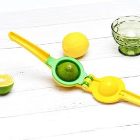 img 3 attached to Lemon and Lime Squeezer - High-Quality Metal Hand Press Juicer for Citrus Fruits, Manual Juicers by Jell-Cell