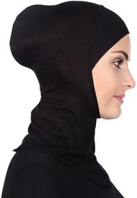 img 3 attached to 🧕 GERINLY Solid Women's Muslin Hijab Jersey Head Scarf | Plain Under Scarf Muslimah Turban Cap | Scarf for Enhanced SEO