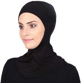 img 4 attached to 🧕 GERINLY Solid Women's Muslin Hijab Jersey Head Scarf | Plain Under Scarf Muslimah Turban Cap | Scarf for Enhanced SEO