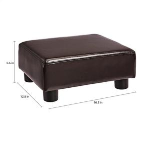 img 3 attached to 🪑 Modern PU Leather Footrest Ottoman Stool - First Hill FHW Small Seat Chair Footstool in Brown