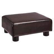 🪑 modern pu leather footrest ottoman stool - first hill fhw small seat chair footstool in brown логотип