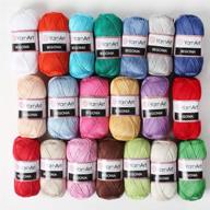 🧶 20 skein yarnart begonia yarn: 100% mercerized cotton, 1.76 oz (50g) / 185 yrds (169m), fine sport: 2, version 2 - high-quality cotton yarn logo