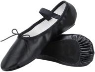 linodes leather ballet slippers girls black 5 5m logo