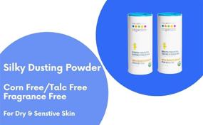 img 3 attached to Organic Baby Powder - Talc Free Dusting Powder with Aloe | Gentle, Fragrance Free | 100% Hypoallergenic Organic Baby Powder - 2 Pack, 4 oz each