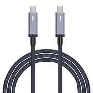 кабель usb4 thunderbolt 3 высокой скорости длиной 4,9 фута (1,5 м) - 40 гбит/с, 100 вт мощности, мужской-мужской - совместим с устройствами tb3 (usb c), хабами, адаптерами, 20в/5а логотип