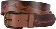 browning mens grafton black leather men's accessories for belts logo