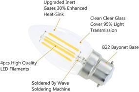 img 3 attached to 🔆 Lamsky Filament Incandescent Equivalent Non Dimmable: The Perfect LED Alternative!