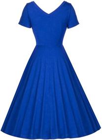 img 3 attached to 👗 Oyza9Pe Womens Vintage Shirtwaist Skaters: Retro Chic Dresses for Women's Clothing