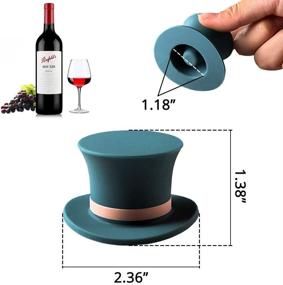 img 2 attached to 🍾 Megadream Magic Cap Wine Stoppers - Decorative Silicone Bottle Top Cover for Wine Bottles, Novelty Cork Replacement, Champagne Keeper - Spill Proof, 3 Set - Perfect for Christmas Parties