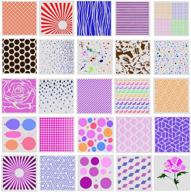 versatile 25-piece journal stencils: geometric drawing & painting templates for school crafts, artistic creations, scrapbooking & more (6x6 inches) logo