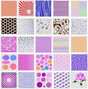 img 4 attached to Versatile 25-Piece Journal Stencils: Geometric Drawing & Painting Templates for School Crafts, Artistic Creations, Scrapbooking & More (6x6 Inches)