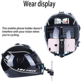 img 2 attached to 📷 Versatile Helmet Chin Mount for Mobile Phones, GoPro, and Action Cameras - Securely Holds iPhone, Samsung, GoPro Hero, Insta360, AKASO, DJI OSMO, and More!