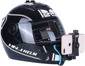 img 4 attached to 📷 Versatile Helmet Chin Mount for Mobile Phones, GoPro, and Action Cameras - Securely Holds iPhone, Samsung, GoPro Hero, Insta360, AKASO, DJI OSMO, and More!